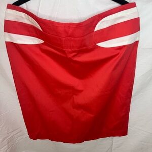 Atelier Scarlet Skirt w/ Bold White Accents